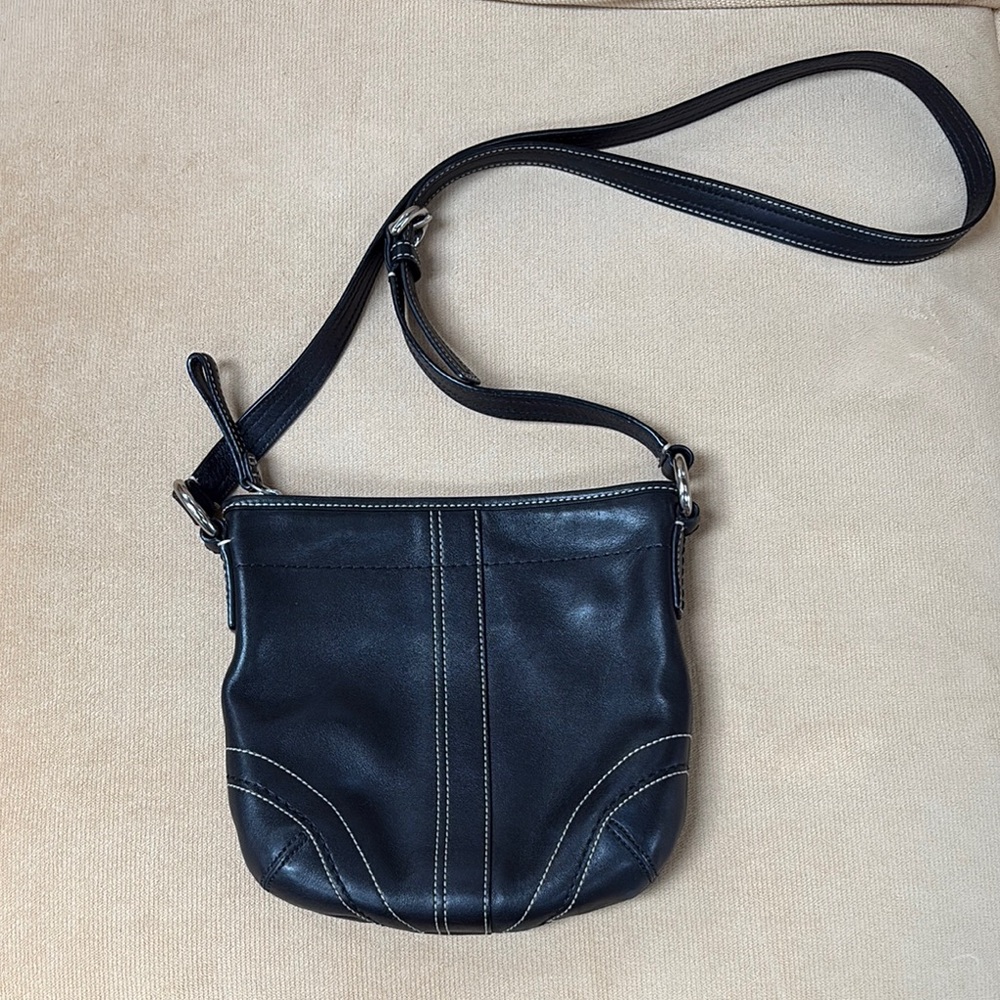 Coach Black Leather Crossbody Bag